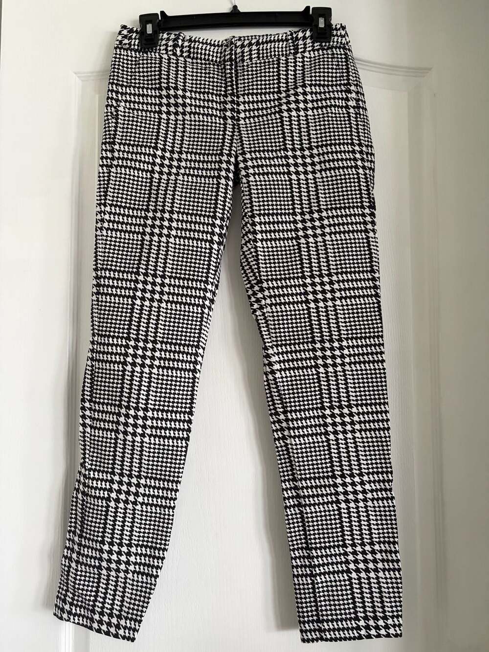 Michael Michael Kors Black and White Houndstooth Ankle Pants Size 0